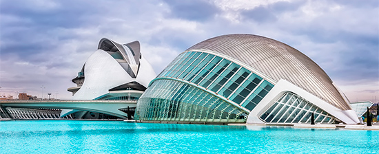 Vue de la Cité des arts et des sciences de Valence