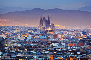 Veduta generale della città di Barcellona