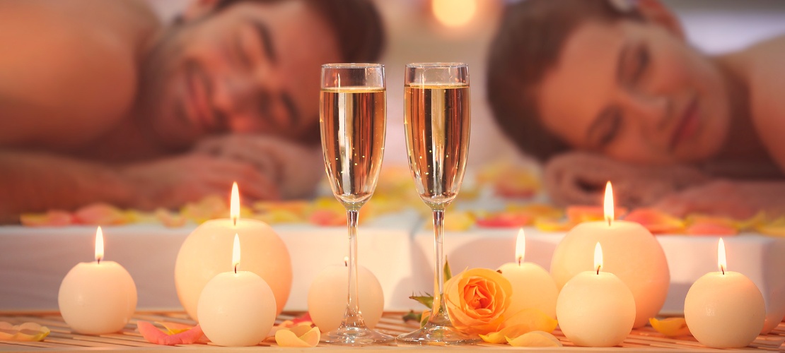 Couple at a spa