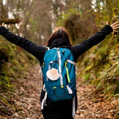 Pilgrim on the Camino de Santiago