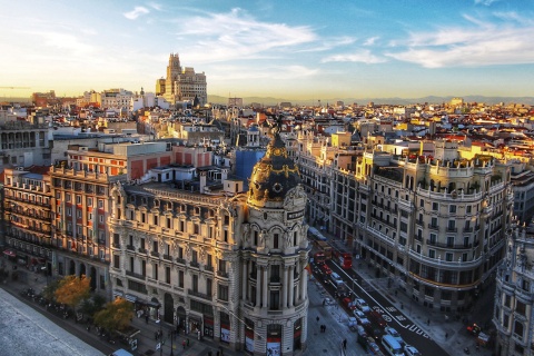 Veduta della Gran Vía, Madrid