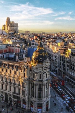 View of the Gran Vía, Madrid