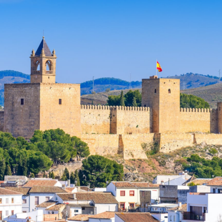 Vista de la Alacazaba de Antequera en Málaga, Andalucía