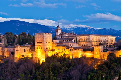 The Alhambra by night