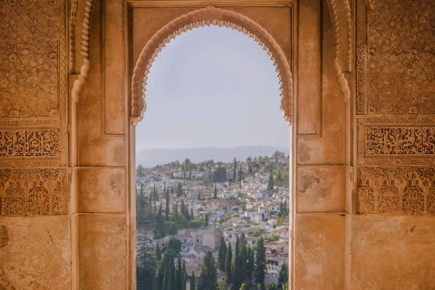 Vistas al Albaicín desde la Alhambra de Granada