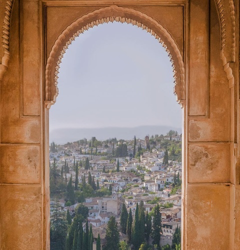 Vistas al Albaicín desde la Alhambra de Granada