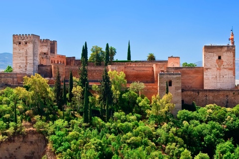 View of the Alhambra in Granada