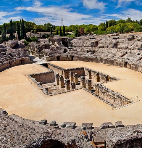 Römisches Amphitheater Itálica. Sevilla