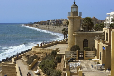 Burg von Santa Ana in Roquetas de Mar (Almería, Andalusien)