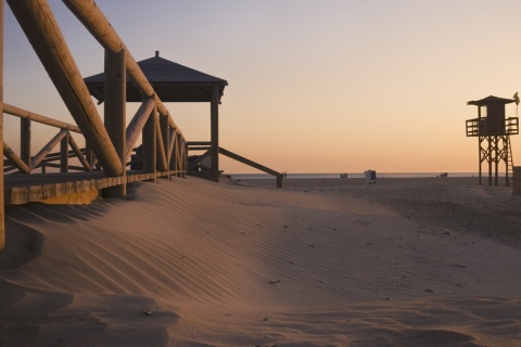 Praia em Conil de la Frontera (Cádis, Andaluzia)