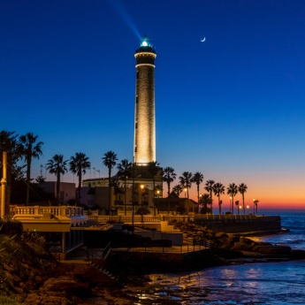 Leuchtturm von Chipiona in Cádiz, Andalusien