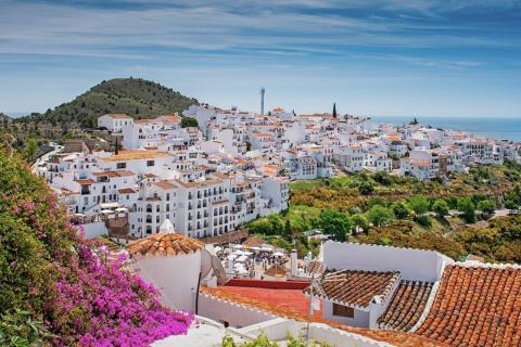 View of Frigiliana in Malaga (Andalusia)