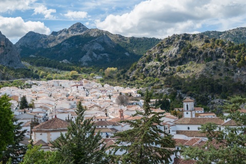 Panoramablick auf Grazalema in Cádiz (Andalusien)