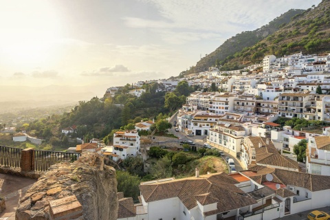 Veduta generale di Mijas, a Malaga (Andalusia)