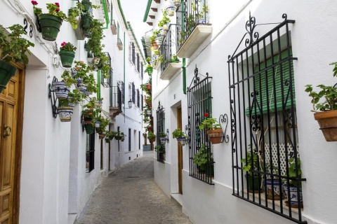 Traditionelle Architektur und typische Dekoration in Priego de Córdoba (Córdoba, Andalusien)