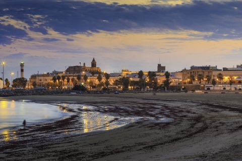 "Spiaggia di El Rompidillo, a Rota (Cadice, Andalusia) "