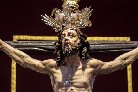 Cristo del Perdón in the parish church of Santa Cruz, Cadiz