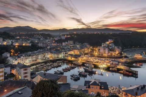 Vue de Luarca, dans les Asturies