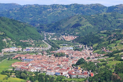 Stadtansicht von Pola de Laviana, Asturien