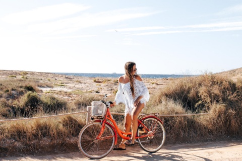 Turista in bicicletta, Formentera