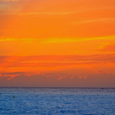 Sonnenuntergang am Hafen von Andratx. Mallorca