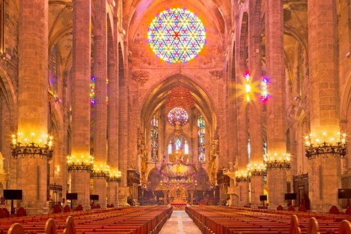 Intérieur de la cathédrale de Palma. Majorque