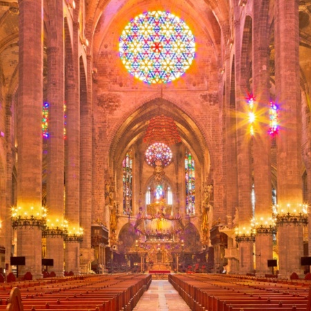 Interior of Palma Cathedral. Mallorca