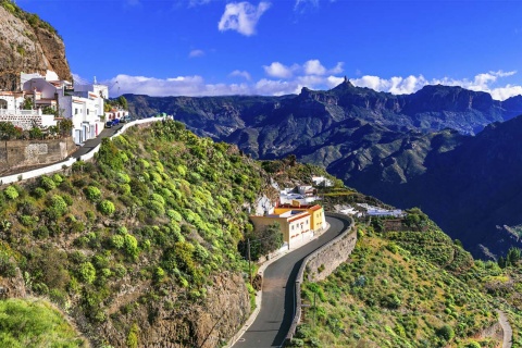 Vista panorâmica de Artenara (Gran Canária, Ilhas Canárias)