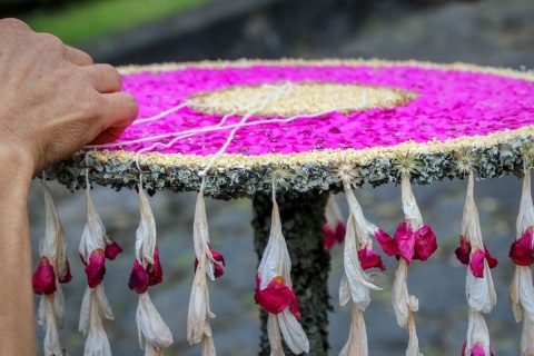 Détail des ornements du Corpus Christi sur l’île de La Palma, îles Canaries