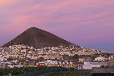 Panoramic view of Gáldar on the island of Gran Canaria (Canary Islands)