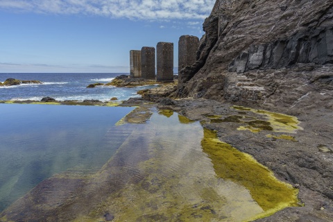 ラ・ゴメラ島のエルミグアの天然プール（カナリア諸島）