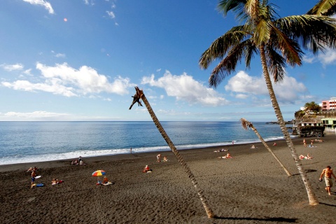 Uma praia de Los Llanos de Aridane, na ilha de La Palma (Ilhas Canárias)