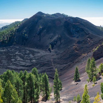 Krater Duraznero an der Route der Vulkane auf La Palma, Kanarische Inseln