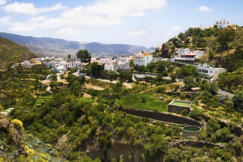 Widok panoramiczny San Bartolomé de Tirajana na Gran Canarii (Wyspy Kanaryjskie)