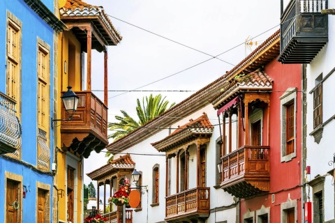 Ruas de Teror, na ilha de Gran Canaria (Ilhas Canárias)