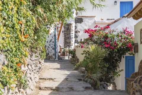 Une rue de Valle Gran Rey (La Gomera, îles Canaries)