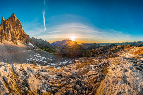 Panoramablick auf die Picos de Europa