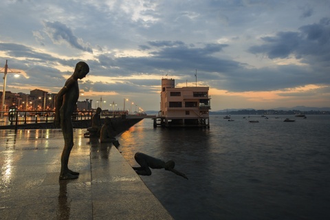 Monument de Los Raqueros dans la ville de Santander (Cantabrie)