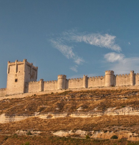 Veduta panoramica del Castello di Peñafiel. Valladolid