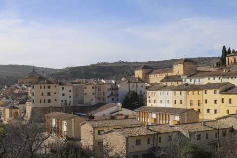 Panoramablick auf Pastrana in Guadalajara (Kastilien-La Mancha)