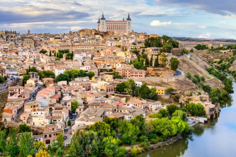 Panoramiczny widok na miasto Toledo, Kastylia–La Mancha