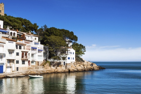 Strand Sa Tuna in Begur (Girona, Katalonien)