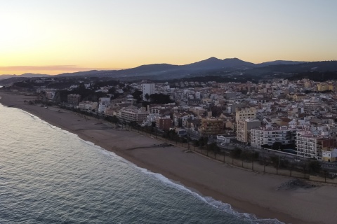 Vista aérea de Canet de Mar (Barcelona, Cataluña)