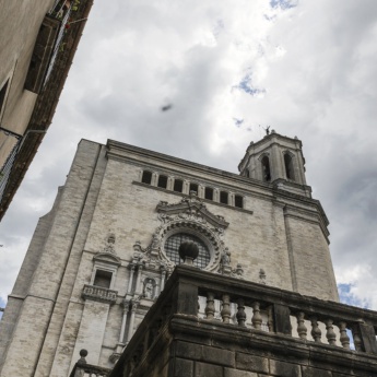 Veduta della Cattedrale di Santa María a Girona, Catalogna