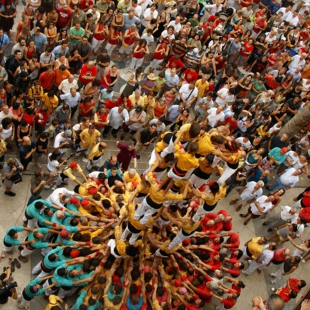 “Diada castellera” di Villafranca del Penedés, Barcellona, Catalogna.