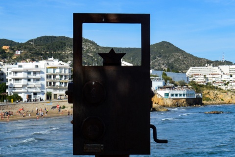 Vue du front de mer de Sitges dans la province de Barcelone, Catalogne