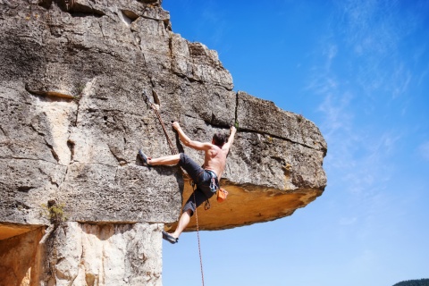 Escalada na área de Siurana, em Tarragona (Catalunha)