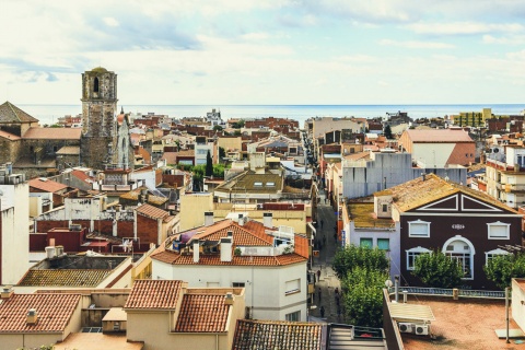 Vista de Malgrat de Mar, en Barcelona (Cataluña)