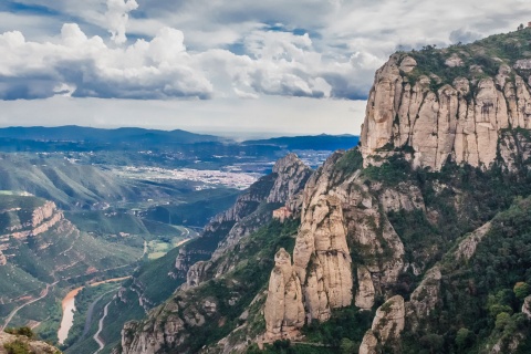 Widok z Montserrat. Barcelona