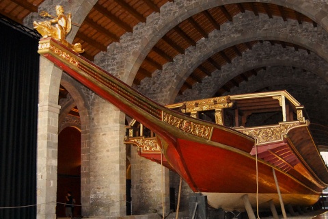 Caravel at the Maritime Museum in Barcelona.